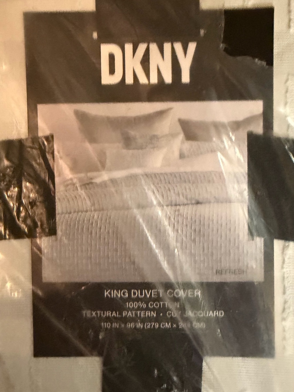 DKNY Mist Textured King Duvet Cover